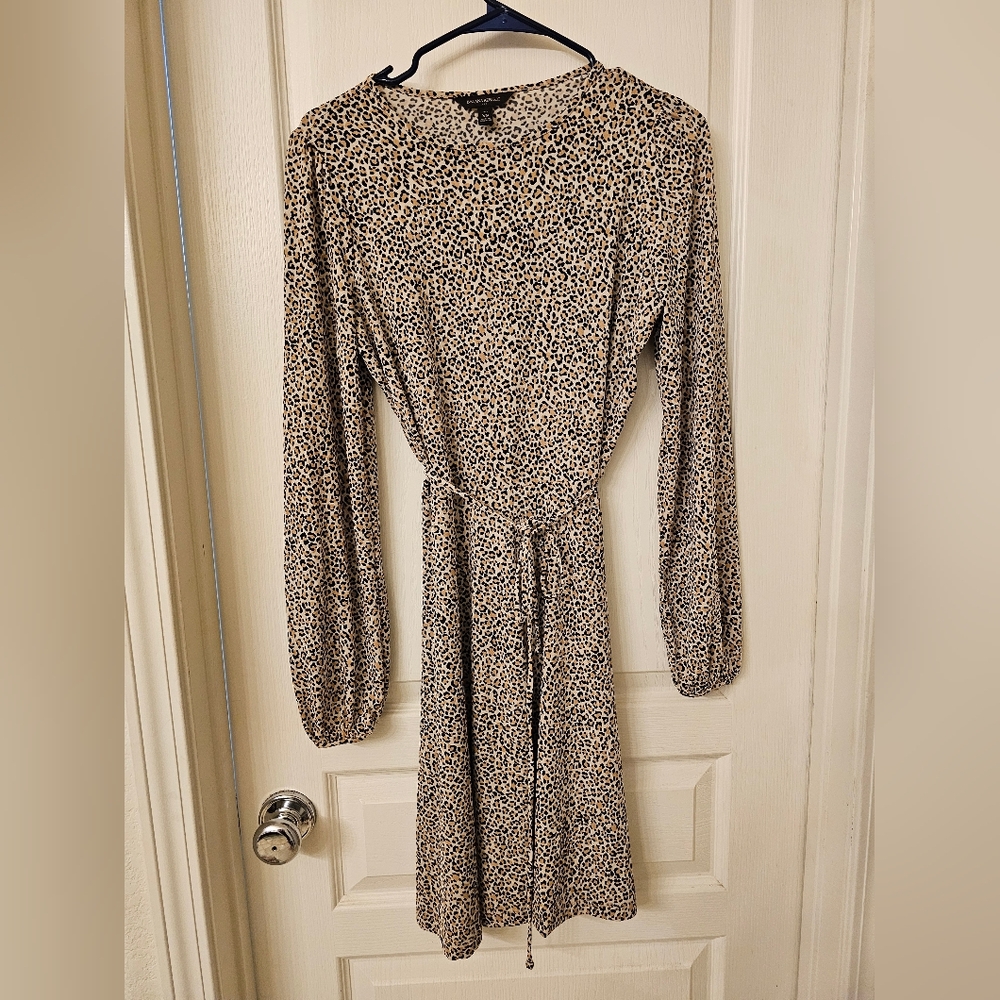 Leopard Print Long Sleeve Dress